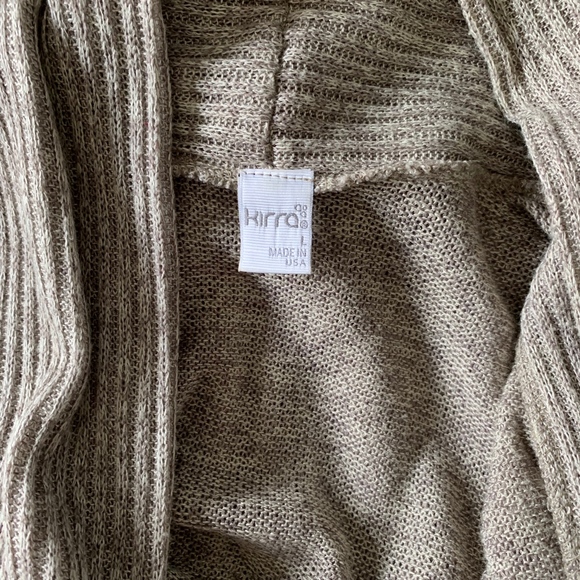 OPEN DRAPE OATMEAL HEATHER MARLED BEIGE TAN - Picture 5 of 6